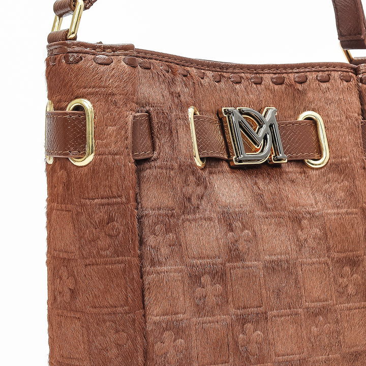 Small Fur Franzy Leather Satchel - Date