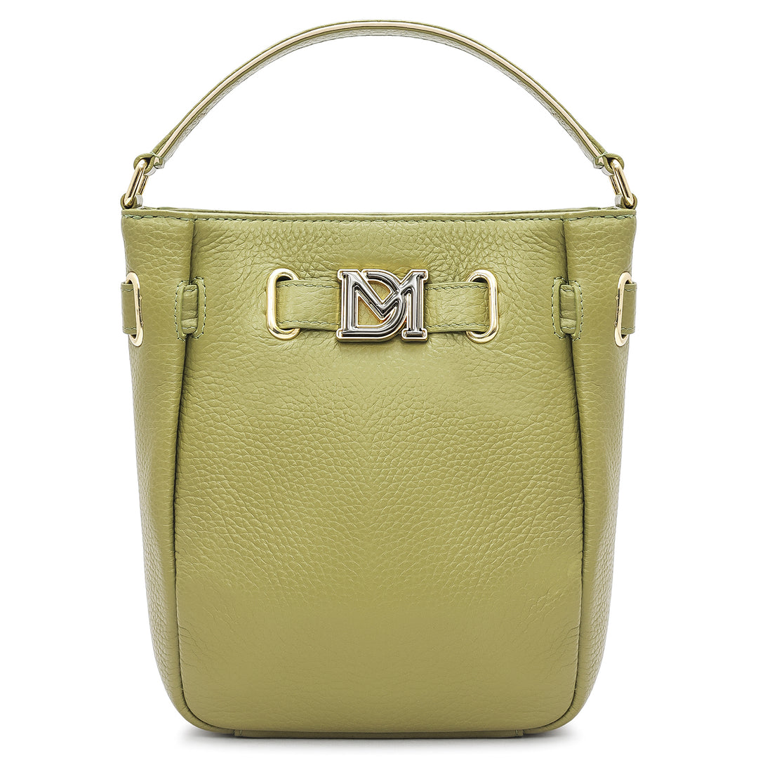 Small Wax Leather Satchel - Fern
