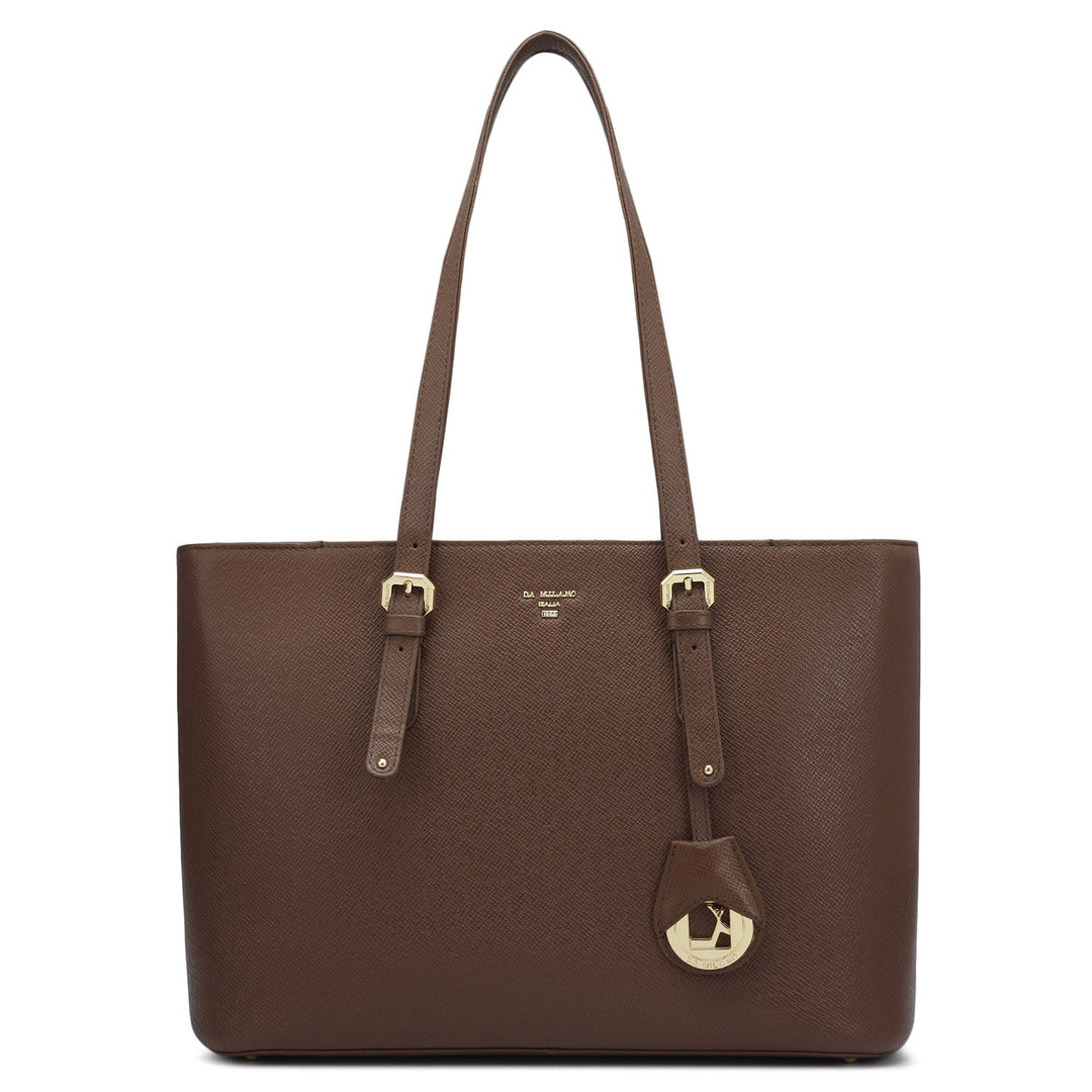 Small Franzy Leather Tote - Date