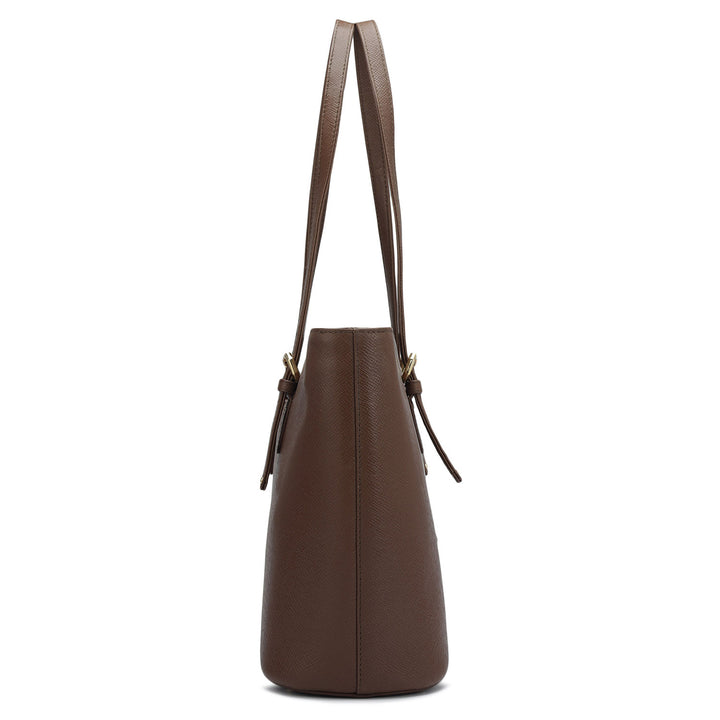 Small Franzy Leather Tote - Date