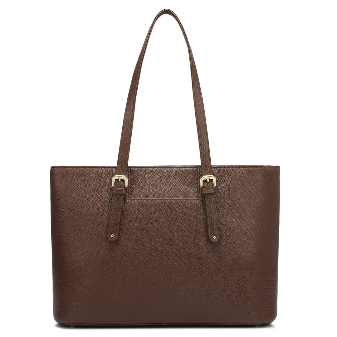 Small Franzy Leather Tote - Date