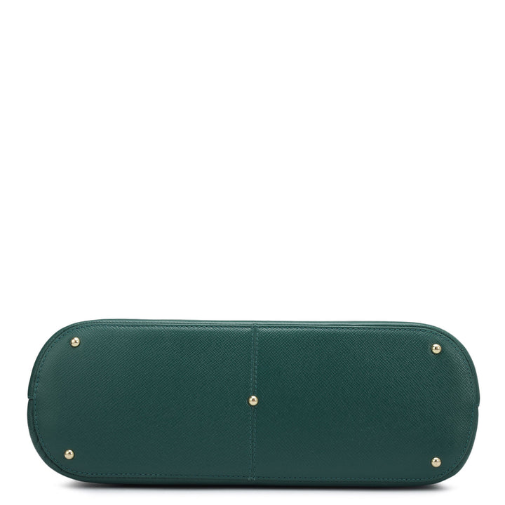 Small Franzy Leather Tote - Forest