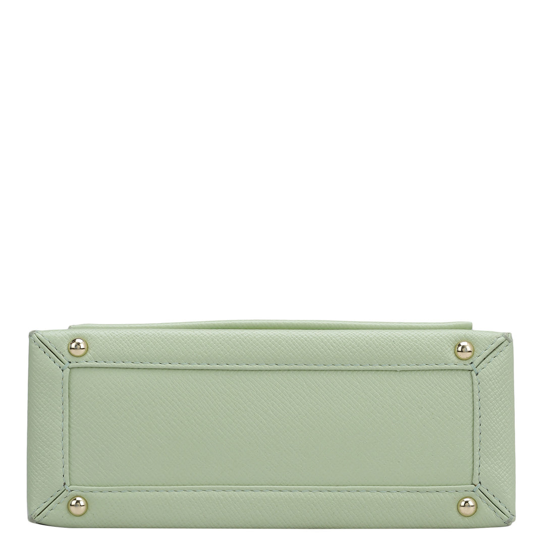 Small Franzy Leather Shoulder Bag - Mint
