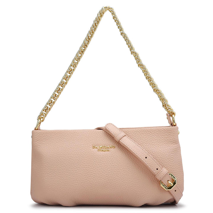 Small Wax Leather Shoulder Bag - Feather