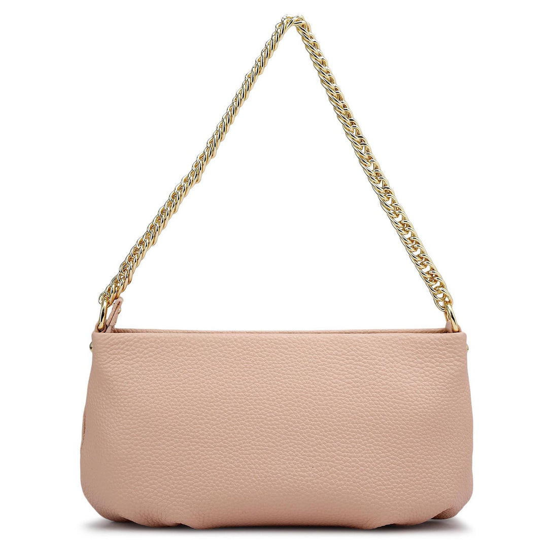 Small Wax Leather Shoulder Bag - Feather