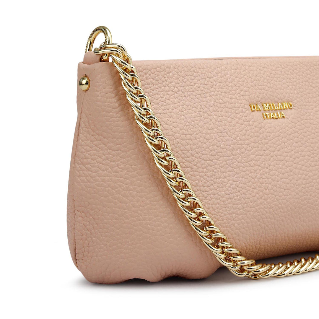 Small Wax Leather Shoulder Bag - Feather