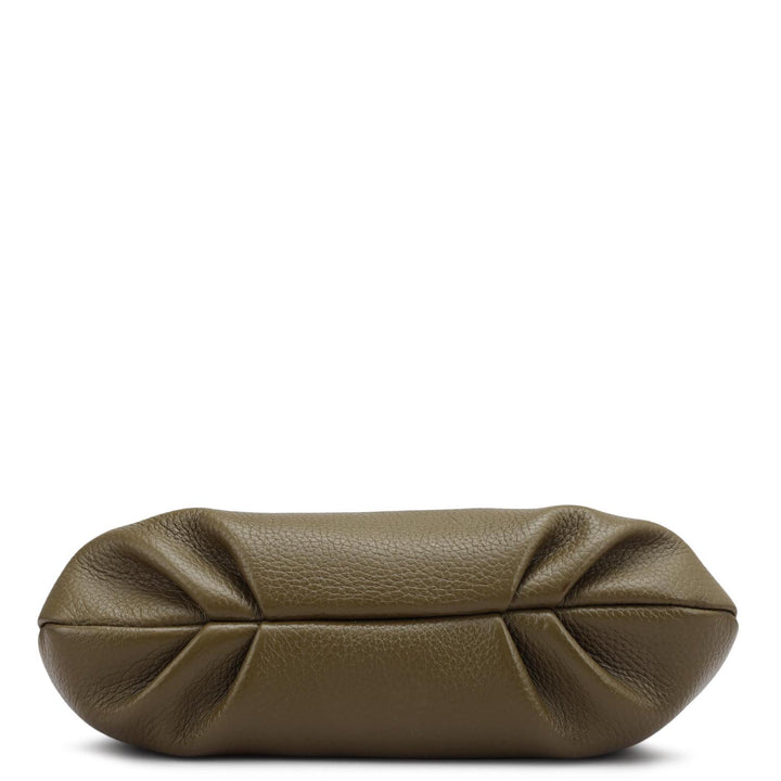 Small Wax Leather Shoulder Bag - Moss