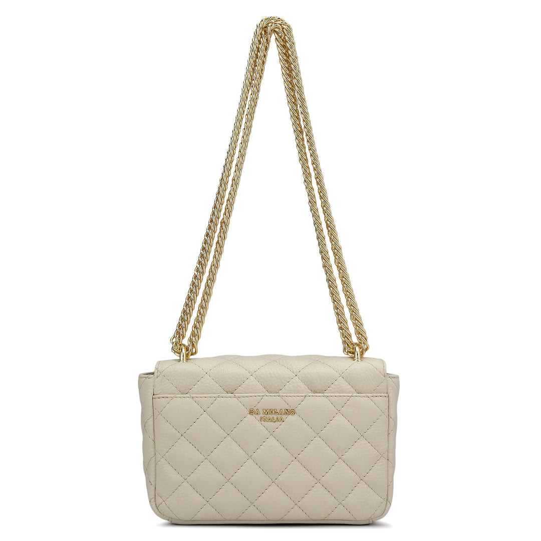 Small Quilting Leather Shoulder Bag - Butter