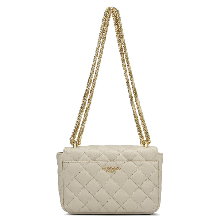 Small Quilting Leather Shoulder Bag - Butter