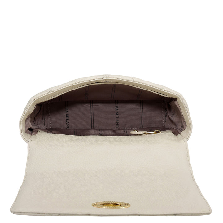 Small Quilting Leather Shoulder Bag - Butter