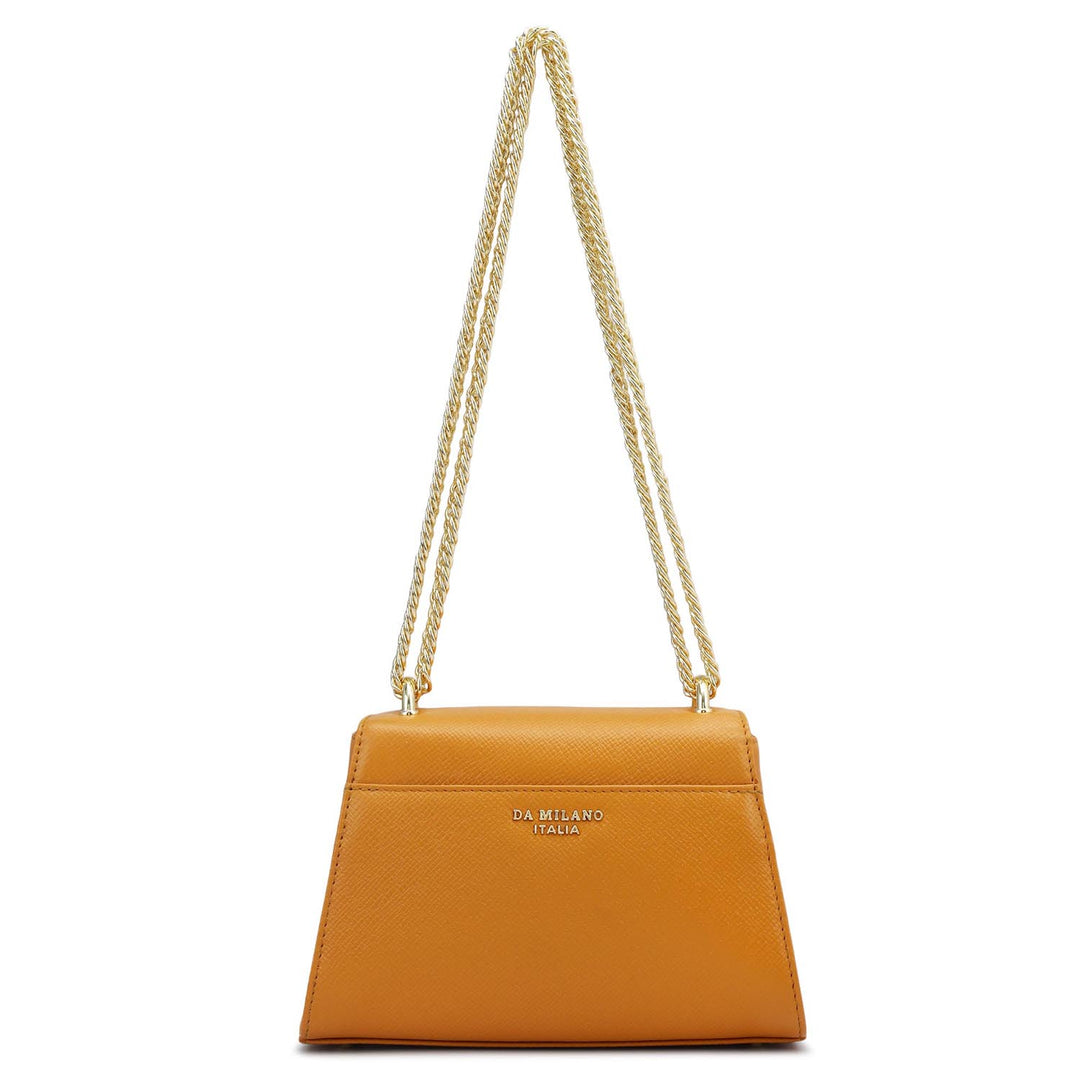 Small Franzy Leather Shoulder Bag - Flame