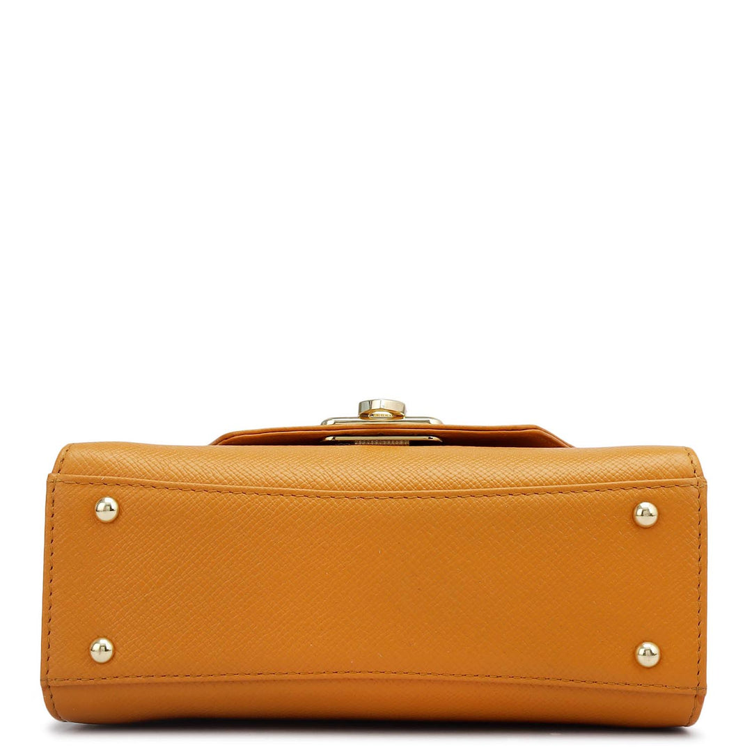 Small Franzy Leather Shoulder Bag - Flame