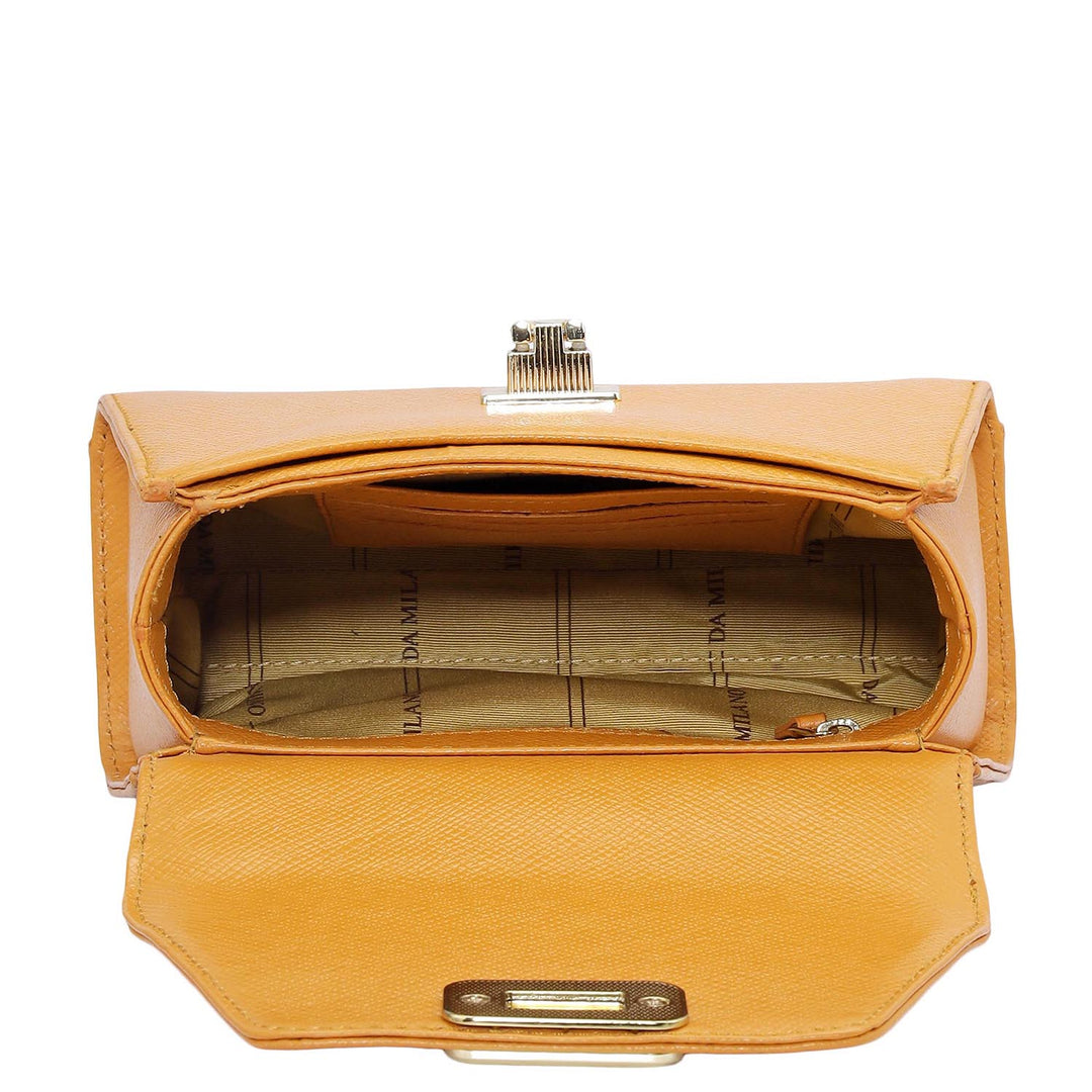 Small Franzy Leather Shoulder Bag - Flame