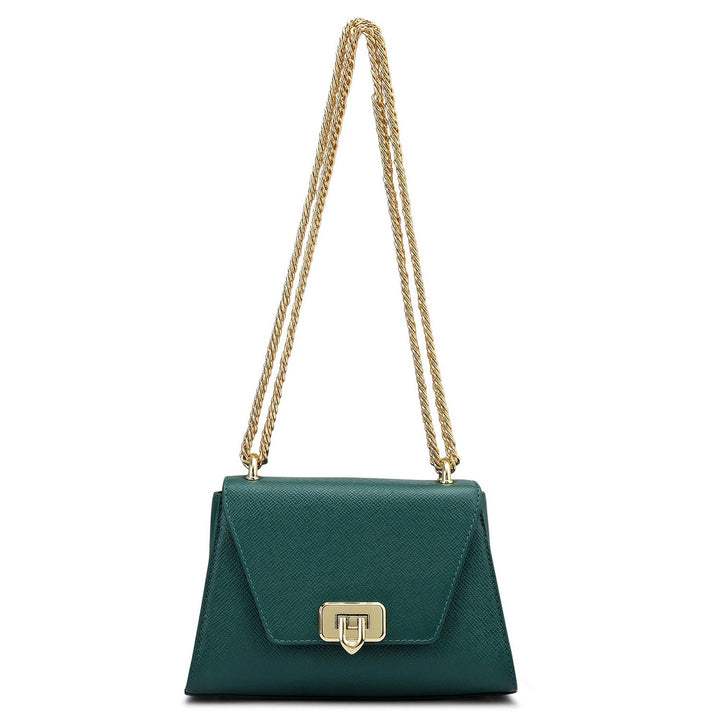 Small Franzy Leather Shoulder Bag - Forest