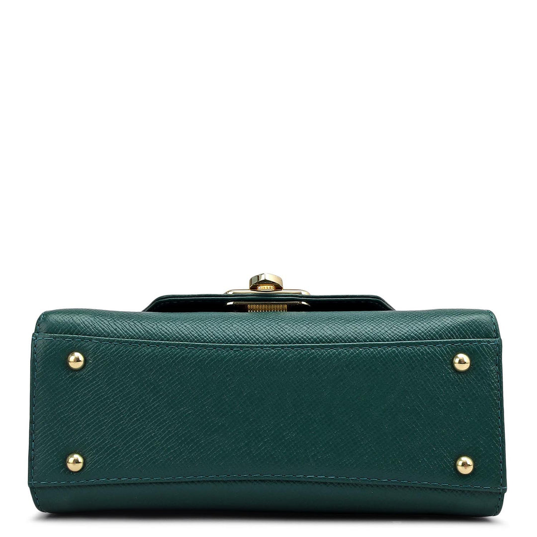 Small Franzy Leather Shoulder Bag - Forest