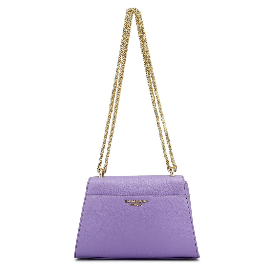Small Franzy Leather Shoulder Bag - Purple Haze
