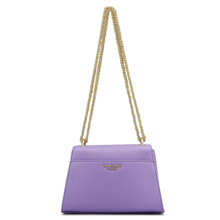 Small Franzy Leather Shoulder Bag - Purple Haze
