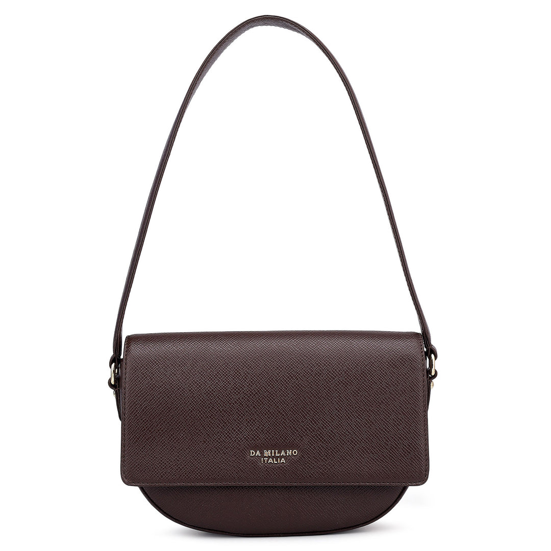 Small Franzy Leather Baguette - Oak