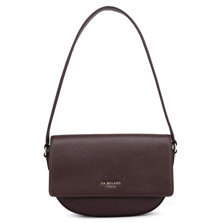 Small Franzy Leather Baguette - Oak