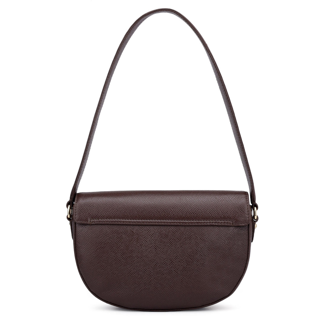 Small Franzy Leather Baguette - Oak