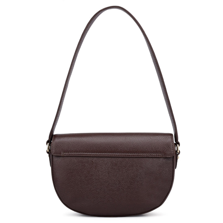 Small Franzy Leather Baguette - Oak