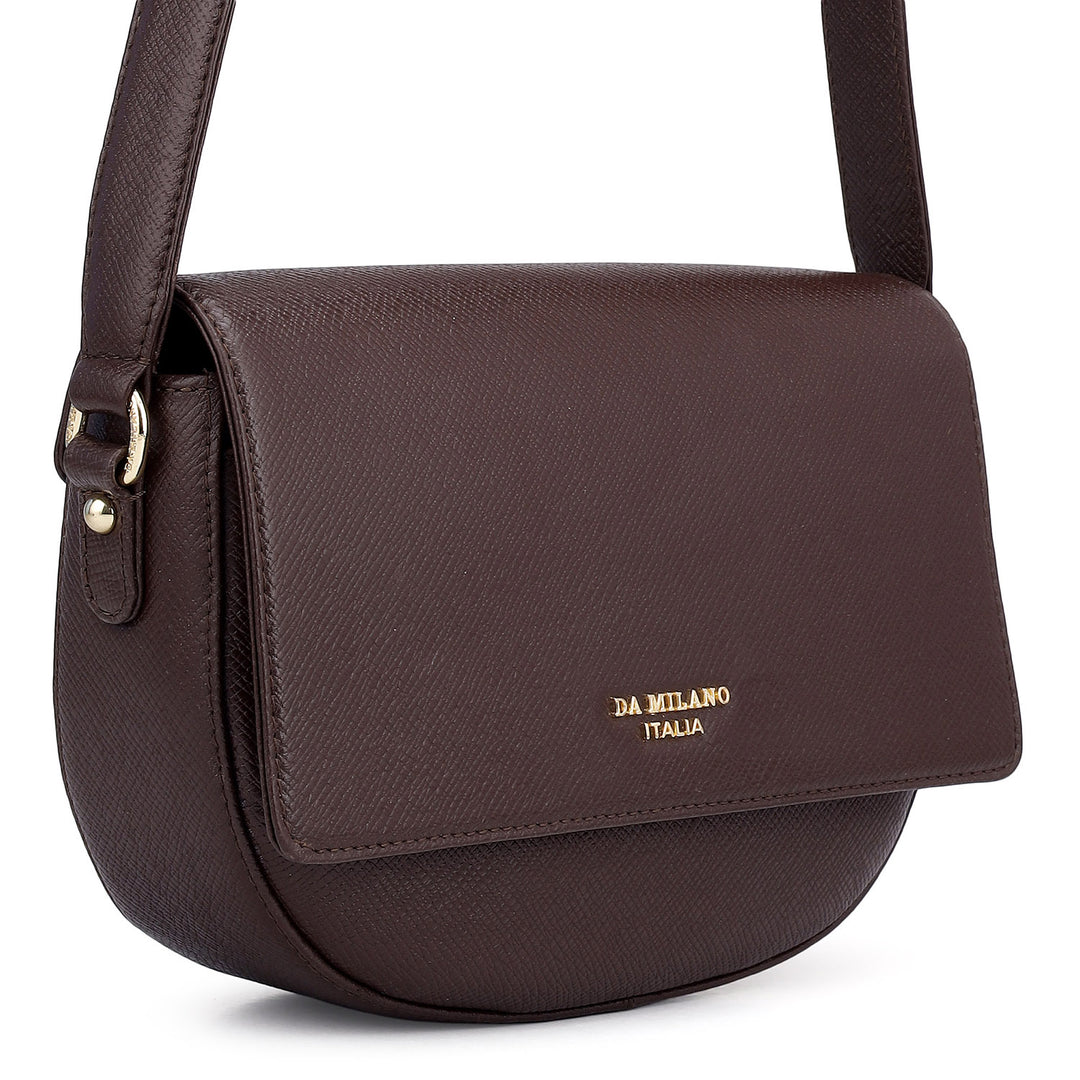 Small Franzy Leather Baguette - Oak