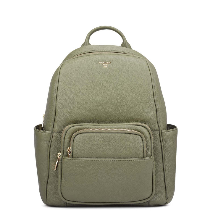 Wax Leather Backpack - Matcha Green