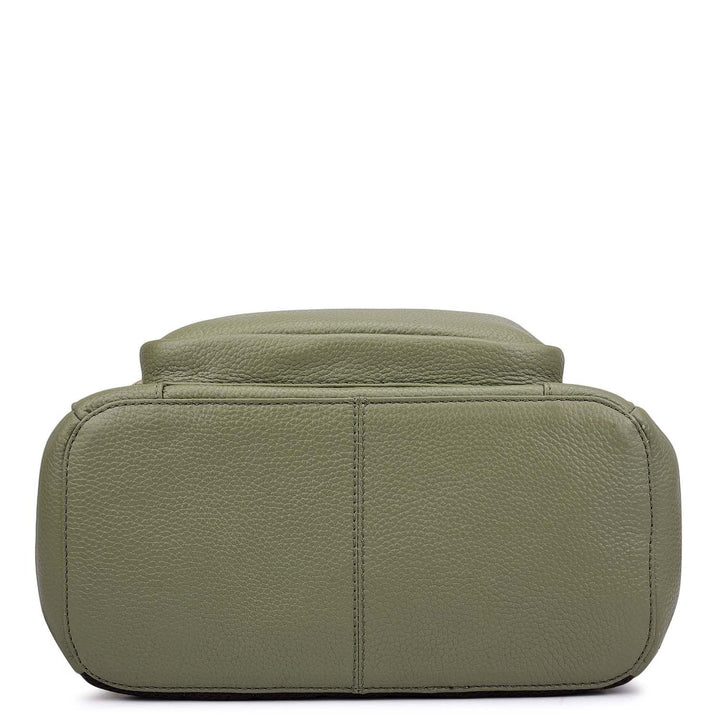 Wax Leather Backpack - Matcha Green