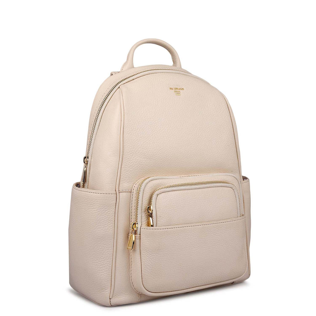 Wax Leather Backpack - Off White