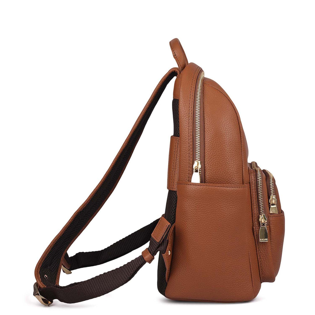 Wax Leather Backpack - Tan