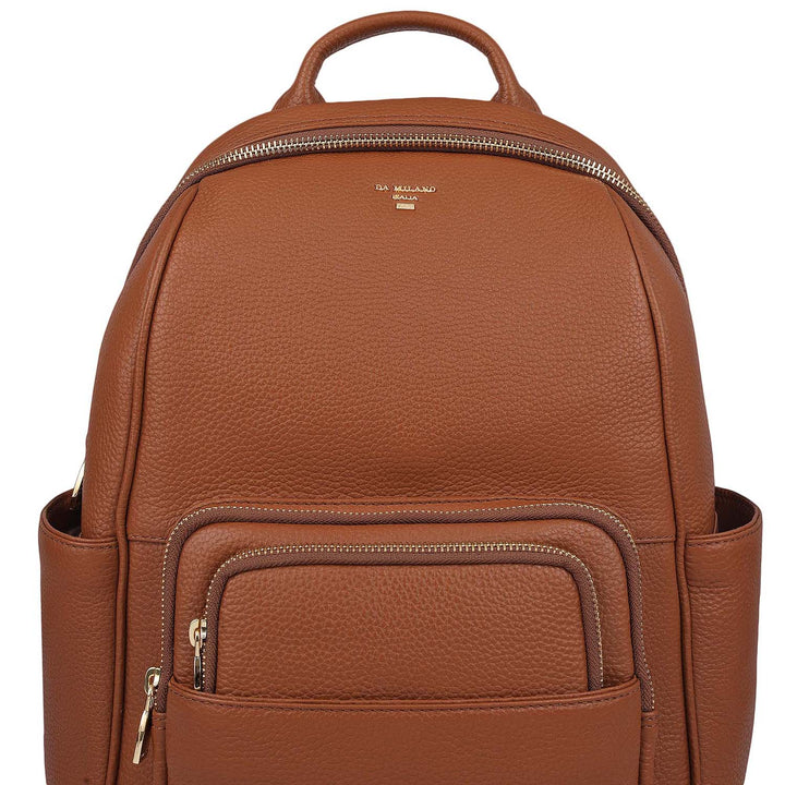 Wax Leather Backpack - Tan