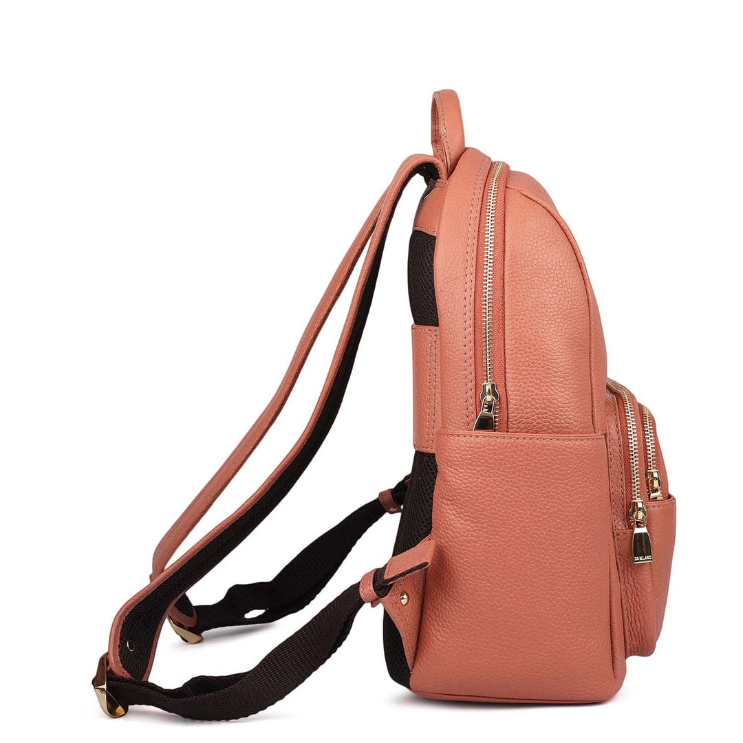 Wax Leather Backpack - Terracotta