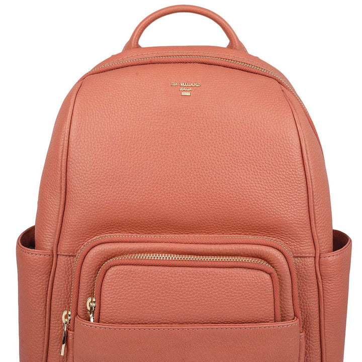 Wax Leather Backpack - Terracotta