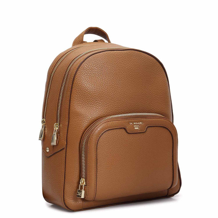 Wax Leather Backpack - Caramel