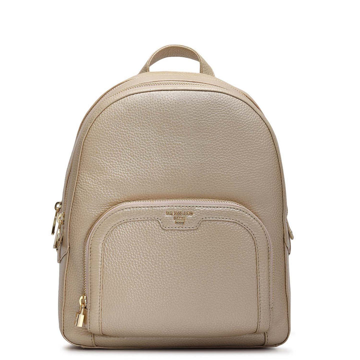 Wax Leather Backpack - Gold