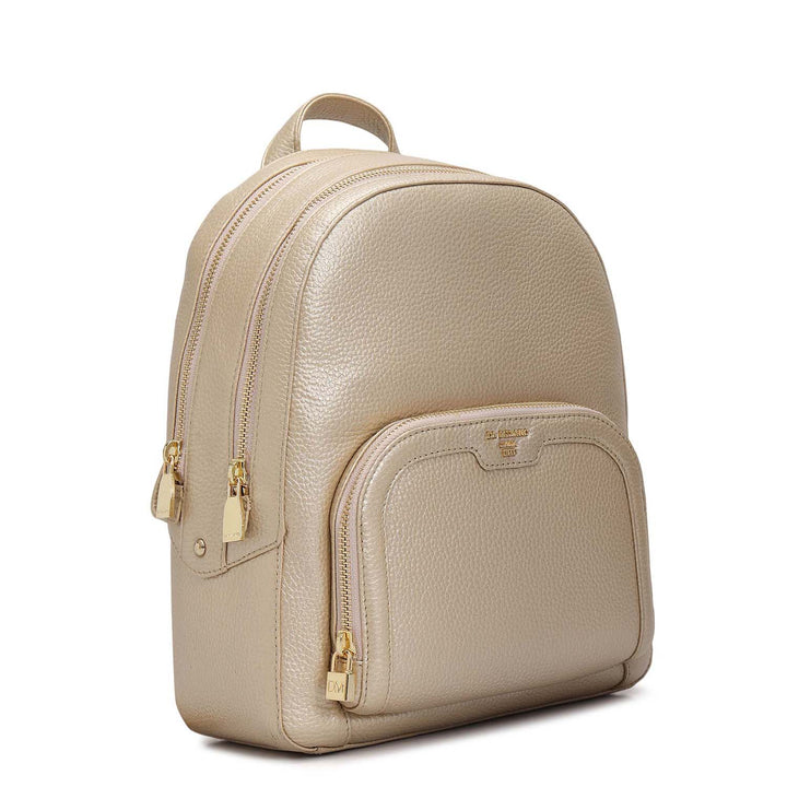 Wax Leather Backpack - Gold