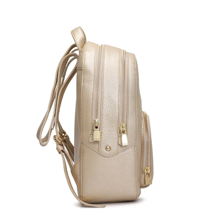 Wax Leather Backpack - Gold