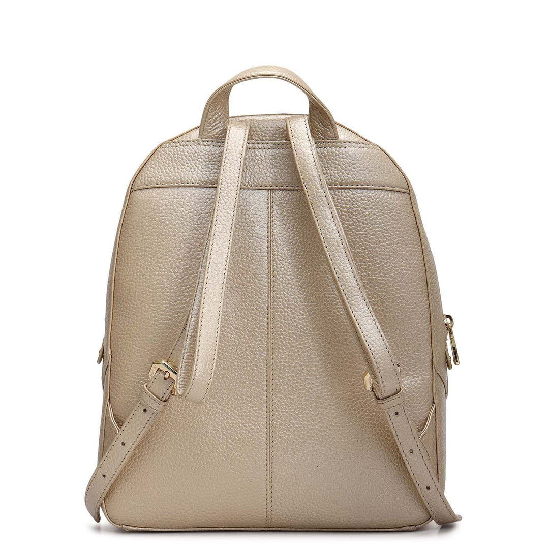 Wax Leather Backpack - Gold