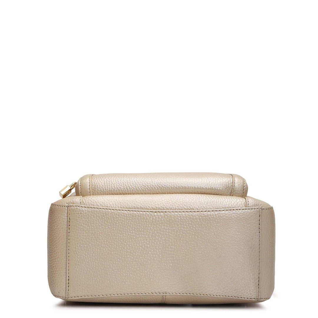 Wax Leather Backpack - Gold