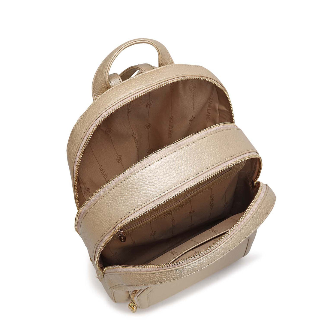 Wax Leather Backpack - Gold