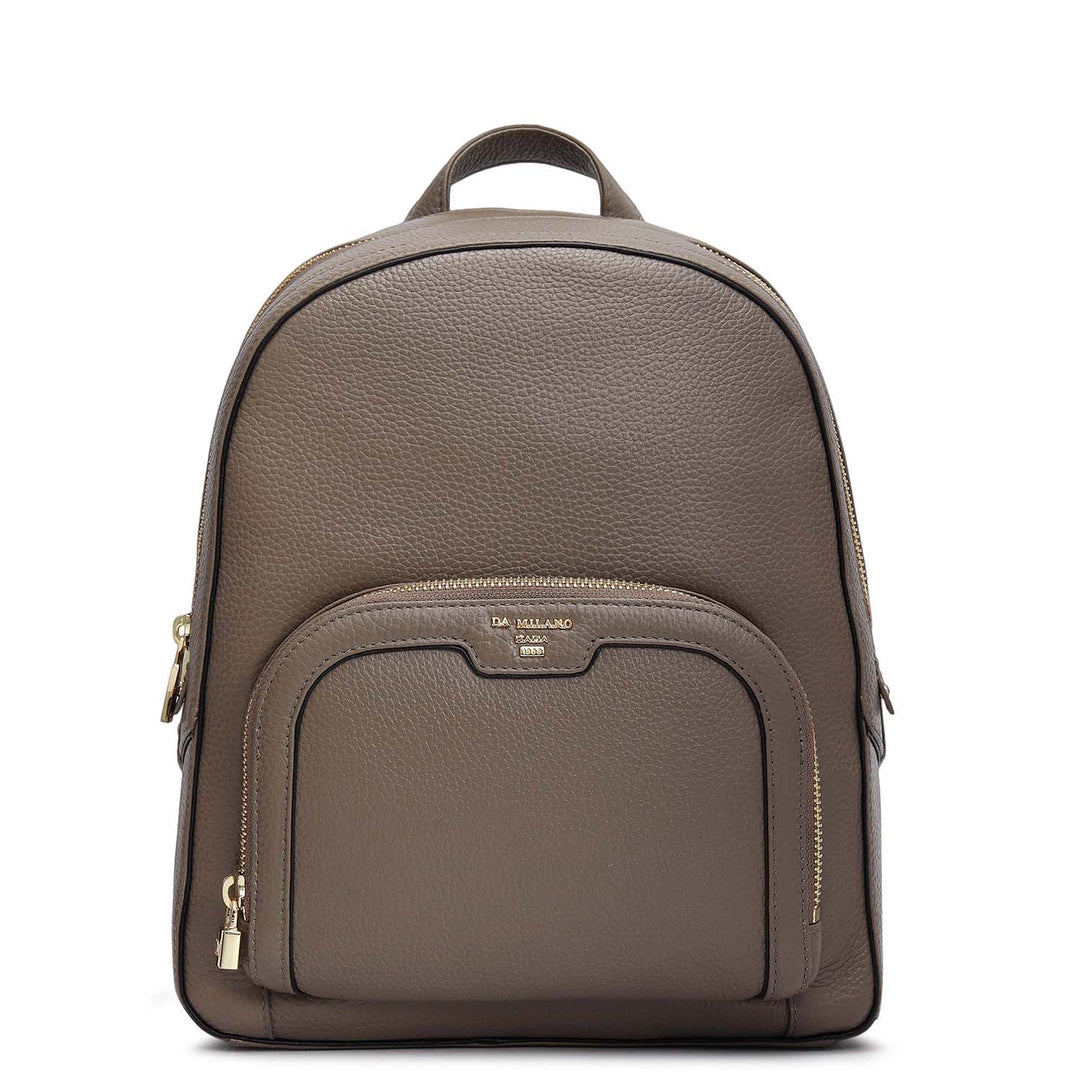 Wax Leather Backpack - Greyish Taupe