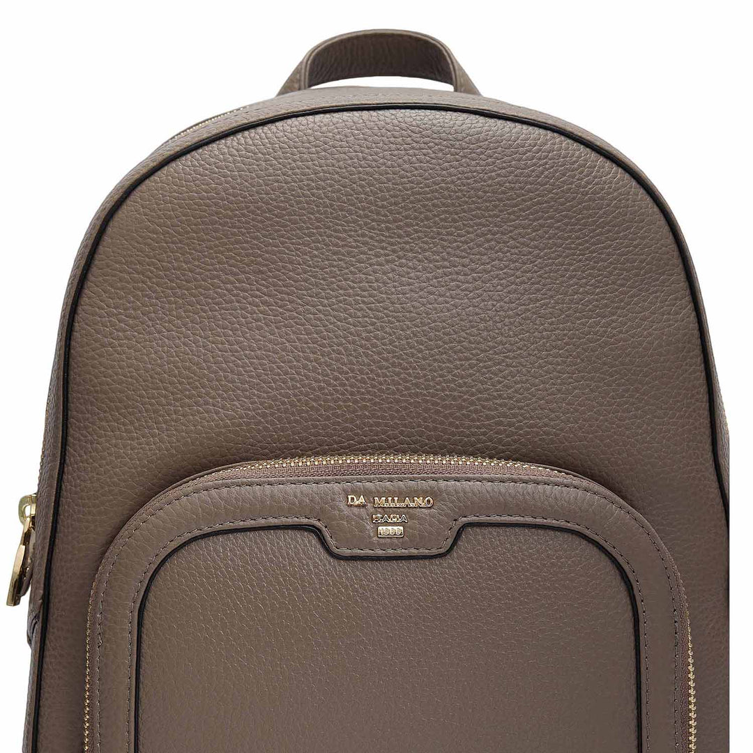 Wax Leather Backpack - Greyish Taupe