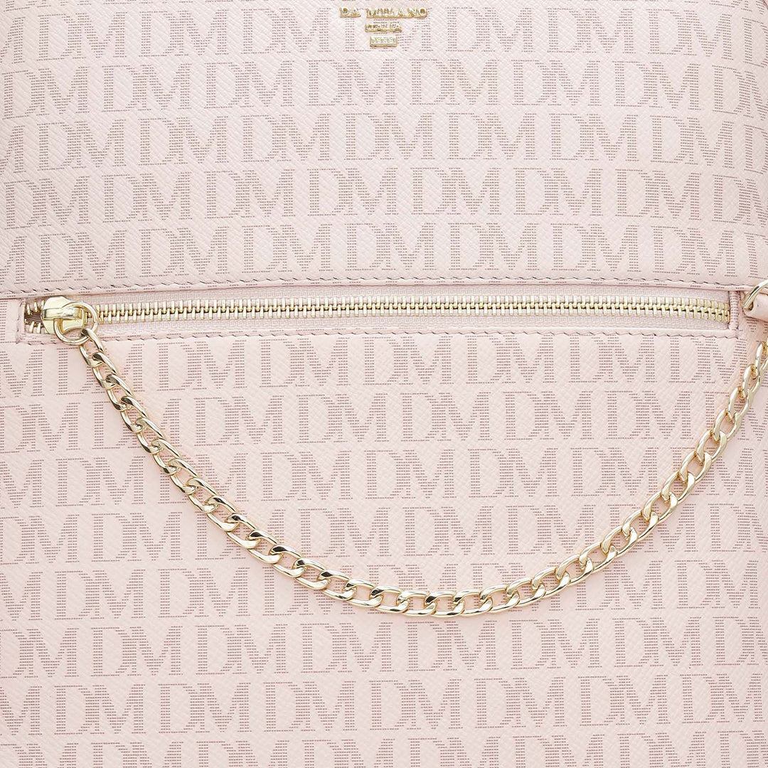 Monogram Franzy Leather Backpack - Blush