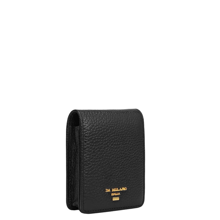 Wax Leather Lipstick Case - Black