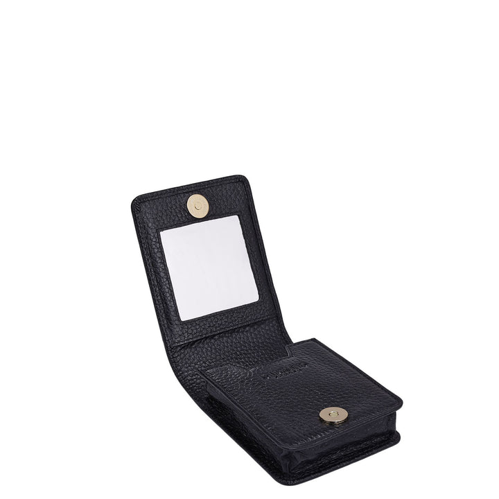 Wax Leather Lipstick Case - Black