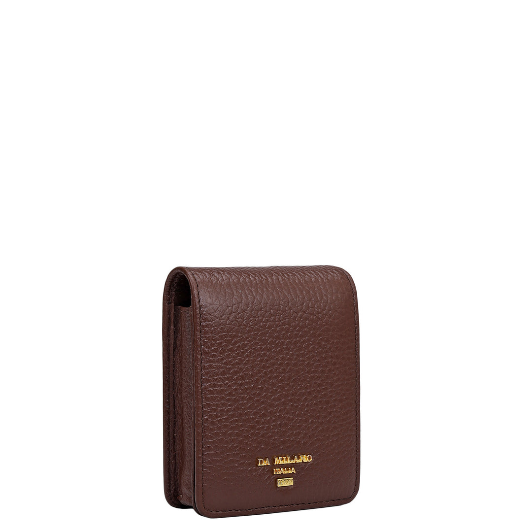 Wax Leather Lipstick Case - Espresso