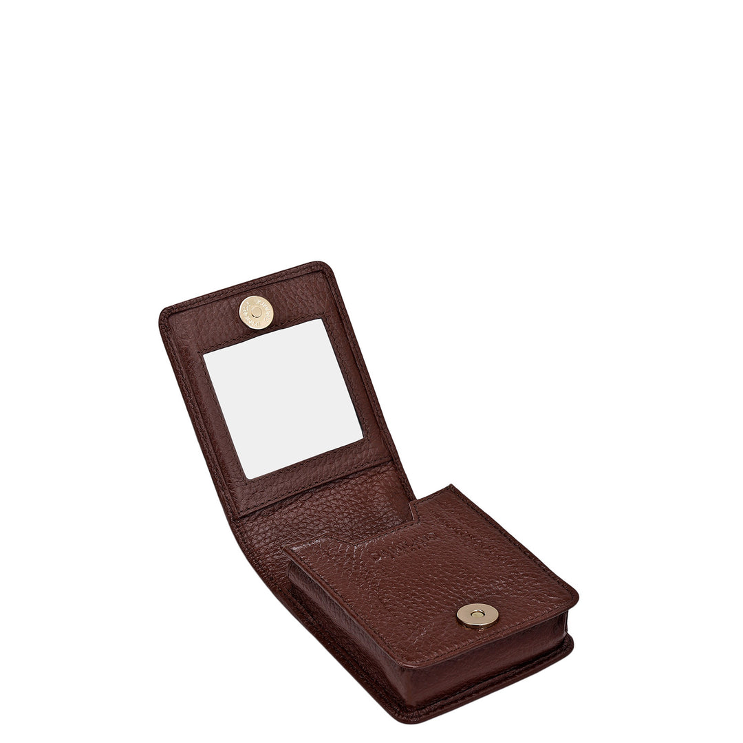 Wax Leather Lipstick Case - Espresso