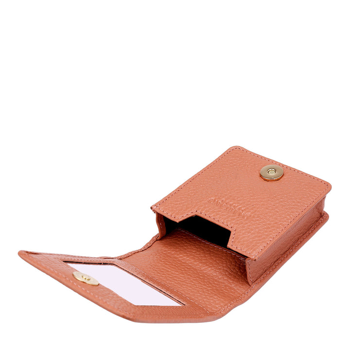 Wax Leather Lipstick Case - Terracotta