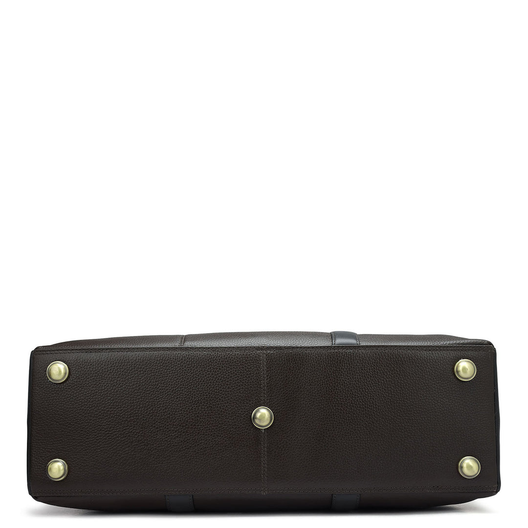 Wax Leather Luggage - Chocolate