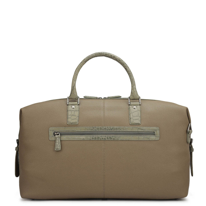 Wax Croco Leather Luggage - Greyish Taupe